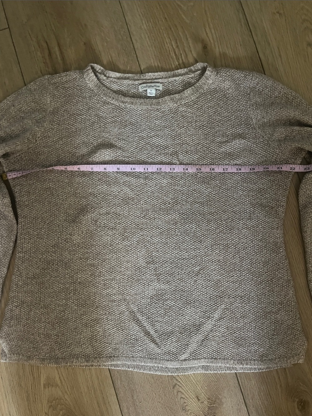 croft & barrow Taupe Crewneck Knit Sweater